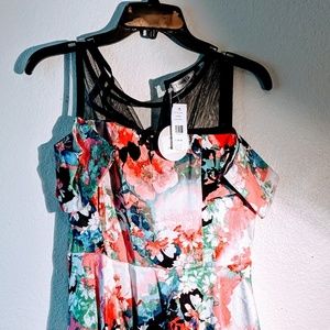 Women's asymmetrical flower dress